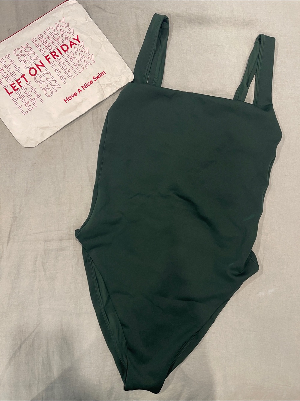 Left On Friday One-Piece Swimsuit - Forest Green